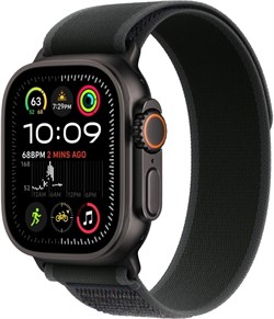 Apple Watch Ultra 2 GPS + Cellular, 49 мм, корпус из черного титана, ремешок Trail черного цвета 6216 - фото 23508