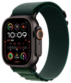 Apple Watch Ultra 2 GPS + Cellular, 49 мм, корпус из черного титана, ремешок Alpine темно-зеленого цвет 6221 - фото 23538
