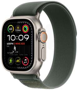 Apple Watch Ultra 2 GPS + Cellular, 49 мм, корпус из титана, ремешок Trail зеленого цвета 6222 - фото 23544