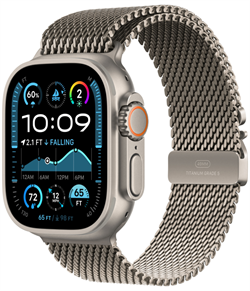 Apple Watch Ultra 2 GPS + Cellular, 49 мм, корпус из титана, ремешок Milanese цвета "Натуральный титан" 6224 - фото 23556
