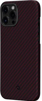 Чехол Pitaka MagEZ Case для iPhone 12 Pro, черно-красный, кевлар (арамид) - фото 7458