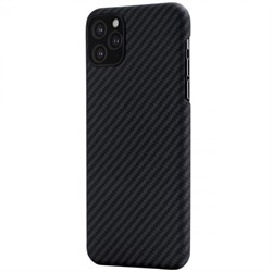Чехол Pitaka MagEZ Case для iPhone 11 Pro Max, черно-серый (шахматное плетение), кевлар (арамид) - фото 7502