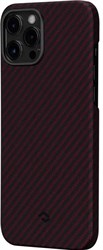 Чехол Pitaka MagEZ Case для iPhone 12 Pro, черно-красный, кевлар (арамид)
