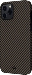 Чехол Pitaka MagEZ Case для iPhone 12 Pro Max, черно-коричневый (шахматное плетение), кевлар (арамид)