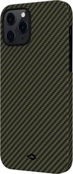 Чехол Pitaka MagEZ Case для iPhone 12 Pro Max, черно-зеленый (шахматное плетение), кевлар (арамид)
